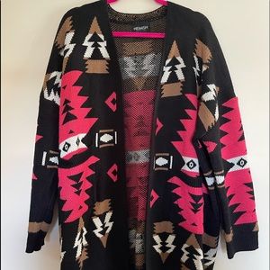 Heimish 2XL/3XL Aztec Print Cardigan